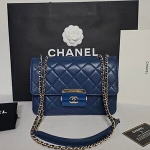 Chanel‎ Navy Quilted Leather Shoulder Bag